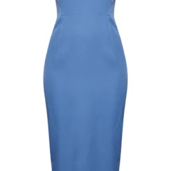 Robe Mi-longue Bleu Minéral à Col Bénitier Et Détail Corset -Pas Cher Robe Tendre Magasin 007dc980d4899e4433235a8192b0a54021051a5b cnc3073 5