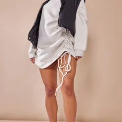 Robe Pull Oversize Avoine En Sweat Froncé Oversize à Col Ras -Pas Cher Robe Tendre Magasin 00d37d3df7762e92492555fadd6d571e17e13a31 cnb7272 3