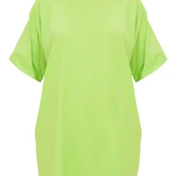 Robe T-shirt Vert Citron Imprimé The Travel Club -Pas Cher Robe Tendre Magasin 048487556c8fb412f49c48d90b71469b72c6bbfd cmz2105 6