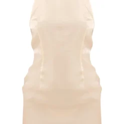 Robe Moulante Nude Brillante à Dos Nu -Pas Cher Robe Tendre Magasin 04b340ce8efc76f4842e5049992953f145c282fd cne7689 5