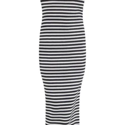 Robe Longue Asymétrique Texturée Noir & Blanc à Rayures -Pas Cher Robe Tendre Magasin 062a0df6e304073c8718a8cde4290ad385958af9 cnd8937 5