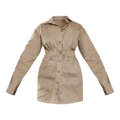 Robe Chemise En Maille Sergée Sable à Poches Frontales Et Taille élastique 9 Robe Chemise En Maille Sergée Sable à Poches Frontales Et Taille élastique -Pas Cher Robe Tendre Magasin 065ee942b1f6fb4062055872dacaab3b51267659 cna3024 5