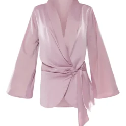 Robe Blazer Droite Rose Clair à Décolleté Très Plongeant Détail Noeud -Pas Cher Robe Tendre Magasin 06a5ca33a3f14b24d7b68c678d0492541340c487 cnb8478 5