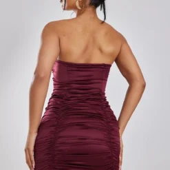 Robe Moulante Froncée Satinée Prune Bustier à Détail Torsadé 6 Robe Moulante Froncée Satinée Prune Bustier à Détail Torsadé -Pas Cher Robe Tendre Magasin 0767c53517b792dfb34ba74ac86dcb043508be9b cnc7669 2