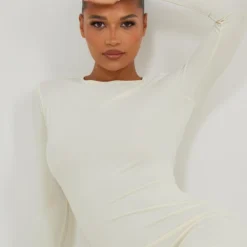 Robe Moulante Beige Sculpt Mat à Manches Longues Et Trous Pour Les Pouces 8 Robe Moulante Beige Sculpt Mat à Manches Longues Et Trous Pour Les Pouces -Pas Cher Robe Tendre Magasin 07faada7ae7a1612d97b2d7f1724644cfd26ce39 cnc6363 4