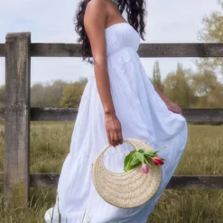 Robe Bustier Longue Blanche Fluide Découpée Dans Le Dos -Pas Cher Robe Tendre Magasin 087e94e76b79d389b8f70926b2cbd1472b28c1b0 cnd8933 3