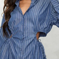Robe Chemise Bleu Foncé à Taille Froncée Et Découpée 8 Robe Chemise Bleu Foncé à Taille Froncée Et Découpée -Pas Cher Robe Tendre Magasin 09364b671a978a590037fe9080c299b3a5d50dba cnd4048 4