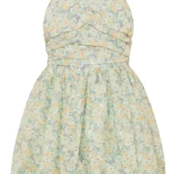 Robe Texturée Fleurie Verte à Bretelles Et Jupe Bouffante -Pas Cher Robe Tendre Magasin 0a415c028175980afce034bb497a080db32883b1 cnd2013 5