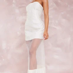 Robe Bustier Longue Crème En Mesh Et Mousseline De Soie Texturés 7 Robe Bustier Longue Crème En Mesh Et Mousseline De Soie Texturés -Pas Cher Robe Tendre Magasin 0aae661a37837e8f095e7da9413e952800a5b924 cne2936 3