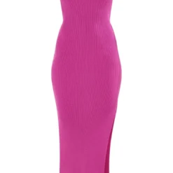 Robe Longue En Maille Tricot Rose Bonbon Flashy à Décolleté En V -Pas Cher Robe Tendre Magasin 11f317f91a78b645dc741e2aa3b74c2e3ff8fc87 cnd6869 5