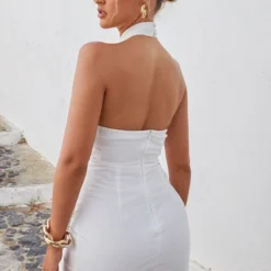 Robe Moulante Blanche Style Corset Froncée Effet Lin 6 Robe Moulante Blanche Style Corset Froncée Effet Lin -Pas Cher Robe Tendre Magasin 14396f86390d83b6003b4f3e43d37719a26a09ad CMS9348 2