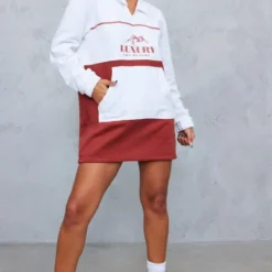 Robe Pull Rouille à Doublure En Polaire Avec Col Et Parties Contrastantes -Pas Cher Robe Tendre Magasin 18d8a3d959c988cec97bff2659593c481832ef13 cnc6641 3