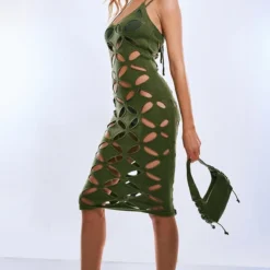 Robe Mi-longue Kaki à Découpes Losanges 7 Robe Mi-longue Kaki à Découpes Losanges -Pas Cher Robe Tendre Magasin 192e2943d322c5e1e219e52017b57a91c2f50c7e cnb8404 3