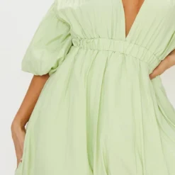 Robe Droite Pistache à Manches Et Jupe Bouffantes -Pas Cher Robe Tendre Magasin 199fd17044089b30108b092c39967bc14e703e80 cmq5830 5