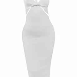 Robe Longue Sans Manches En Maille Tricot Blanche à Devant Torsadé -Pas Cher Robe Tendre Magasin 1a6f0611a073d7bb546f2f8b9794968b171ecdb5 cnc5957 5