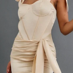 Robe Moulante Texturée Champagne Satinée à Détail Corset Et Jupe Drapée 8 Robe Moulante Texturée Champagne Satinée à Détail Corset Et Jupe Drapée -Pas Cher Robe Tendre Magasin 1df519ead47c8386efd71e7abfd285d87bb9bb20 cnc3051 4