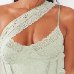 Robe Moulante Sauge à Armatures Et Liserés En Dentelle -Pas Cher Robe Tendre Magasin 1eb9e5f527b36ec11760f8bfce3949b02824854b cne1396 4