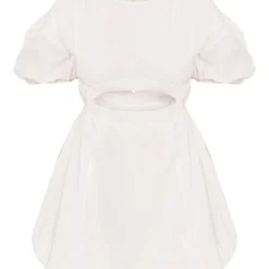 Robe Droite En Coton Et Popeline Blanche à Manches Bouffantes -Pas Cher Robe Tendre Magasin 241b51e684b9a79804c60196cd770eb3d501fd0b cnd1208 5