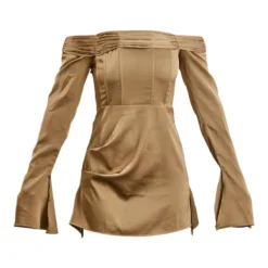 Robe Droite Satinée Plissée Kaki à Col Bardot Et Manches évasées 9 Robe Droite Satinée Plissée Kaki à Col Bardot Et Manches évasées -Pas Cher Robe Tendre Magasin 2901cb2263843be8d4d2a55054c841022575f476 cnc6159 5