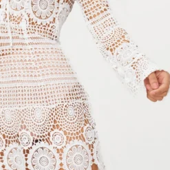 Robe En Crochet Blanche à Manches évasées -Pas Cher Robe Tendre Magasin 290d0104fddb203050e021be753d8ad8af007cf2 CLQ7650 6