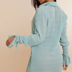 Robe Chemise En Mousseline De Soie Vert Sauge Texturée Transparente à Manchettes évasées 6 Robe Chemise En Mousseline De Soie Vert Sauge Texturée Transparente à Manchettes évasées -Pas Cher Robe Tendre Magasin 2c73b4dea716f62fd3aacdb5f8f83c9de578ec39 cnd5901 2