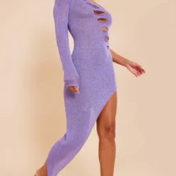 Robe Asymétrique Lilas En Maille Tricot Pailletée -Pas Cher Robe Tendre Magasin 2cf5802c19f95aef3e8d342d27d171080299e3ba cnc3256 3
