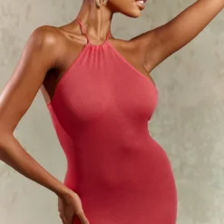 Robe Longue Dos Nu En Maille Tricot Transparente Rose -Pas Cher Robe Tendre Magasin 2f867daf9e47bc8f854d5919f0e216d5661c77b6 cnc9033 4