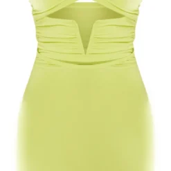 Robe Bustier Très Moulante Vert Citron à Découpes Et Barre En V -Pas Cher Robe Tendre Magasin 31a12c90ebab4256357f65e0bdaa984445ada3f9 cnd7739 5