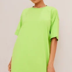 Robe T-shirt Vert Citron Imprimé The Travel Club -Pas Cher Robe Tendre Magasin 33e953334fed71f7bdd6ef6faeab65d17384d1d8 cmz2105 3