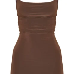 Robe Très Moulante Marron Doux Foncé à Bretelles -Pas Cher Robe Tendre Magasin 35ad8afba561da34769e40b53374f6b92a4ad4db cmp7790 6