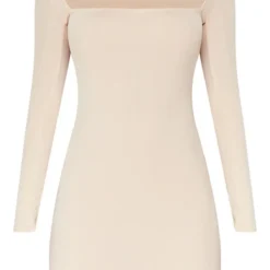 Logic Robe Moulante Côtelée Gris Pierre à Col Très Carré -Pas Cher Robe Tendre Magasin 35b0dc4d14097d2424af8875632c7a2a1cd59d44 cnb7257 5