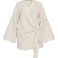 Robe Blazer Droite Blanc Cassé Effet Lin Très Décolletée à Détail Noué 9 Robe Blazer Droite Blanc Cassé Effet Lin Très Décolletée à Détail Noué -Pas Cher Robe Tendre Magasin 36b4b47a9811caa7f94c145e119b874dab77a753 cne1822 5
