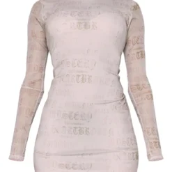 Robe Moulante En Mesh Gris Pierre Imprimé Gothique à Manches Froncées En Mesh -Pas Cher Robe Tendre Magasin 39aba38d33c09d56d3fbb0c728d2d1c05c38e27f cnb7175 5