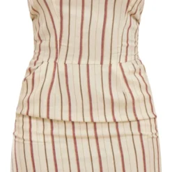 Robe Bustier Moulante Gris Pierre Effet Lin à Rayures -Pas Cher Robe Tendre Magasin 3a5a5784b942fc1f32da205baa10444178476283 cnd8852 5