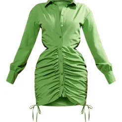 Robe Chemise Froncée Verte à Boutons Et Côtés Découpés 9 Robe Chemise Froncée Verte à Boutons Et Côtés Découpés -Pas Cher Robe Tendre Magasin 3a9935f1cfb0a0f4b01e4c52a90ff2997a7a1838 cne0633 5