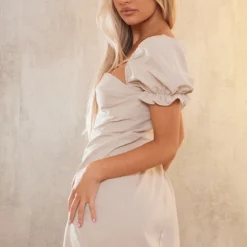 Robe Moulante Découpée Gris Pierre à Manches Bouffantes Et Détail Bonnets -Pas Cher Robe Tendre Magasin 3b11a3e02422cae6474248c52fda3d22d7d43f01 cnd5488 2