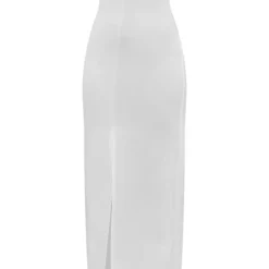 Robe Mi-longue Bustier En Néoprène Blanche à Détail Coutures -Pas Cher Robe Tendre Magasin 3c8152e122c9702339177b4ef696824ab08bdf51 cnd9029 5