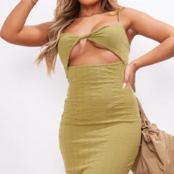 Robe Longue Côtelée Vert Olive Torsadée à Découpe 8 Robe Longue Côtelée Vert Olive Torsadée à Découpe -Pas Cher Robe Tendre Magasin 3e57681a4cf1b8cb89b67708e761453921bd8ade cnd5402 4