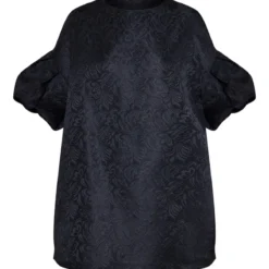 Robe Babydoll Noire En Jacquard Texturé à Manches Bouffantes -Pas Cher Robe Tendre Magasin 40ac0855a2d2e4c8e4aa6e005a50139b166be8a9 cnb9627 5