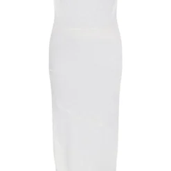 Robe Longue Blanche Transparente Texturée à Bretelles Et Col Bénitier -Pas Cher Robe Tendre Magasin 410713b32e84ffade962f80c7acd2cbb1a51abd7 cne1858 5