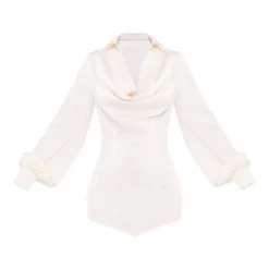 Robe-chemise Satinée Texturée Crème à Col Bénitier Détaillé 9 Robe-chemise Satinée Texturée Crème à Col Bénitier Détaillé -Pas Cher Robe Tendre Magasin 432e4a0aa3ebb6b0a1af4b3e04832d3a80d9473e cne1438 5
