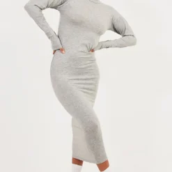 Robe Longue Café Au Lait Chiné