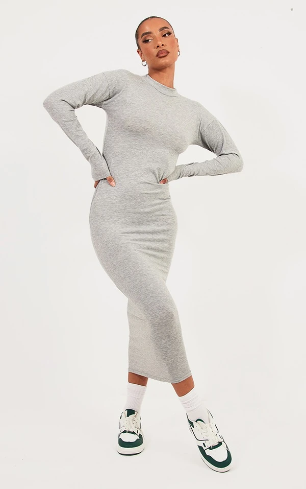 Robe Longue Café Au Lait Chiné