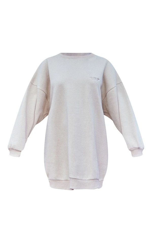 Renew Robe Pull Oversize Avoine à Slogan 5 Renew Robe Pull Oversize Avoine à Slogan – Image 5