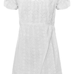 Robe Droite Blanche à Mancherons Et Détail Broderie Anglaise -Pas Cher Robe Tendre Magasin 4ae42e675755e06d1ca5eb5c464b259739822b20 cnd4303 5