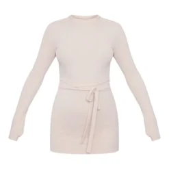 Robe Moulante Côtelée Gris Pierre à Nouer Sur La Taille -Pas Cher Robe Tendre Magasin 4b2b003d42d16a186c269c2f02f72c4d73fe7b0d cnb3601 5