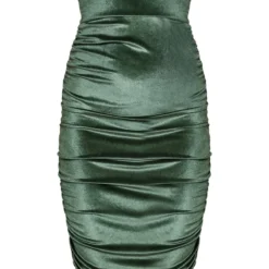 Robe Mi-longue En Velours Vert Olive Froncé à Col Bardot Barre En V -Pas Cher Robe Tendre Magasin 4e366eb3cd290a2e88ff46e686c1e003dc1bde37 cnb3698 5