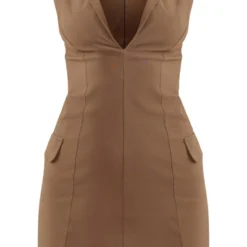 Robe Moulante Décolletée Kaki Sans Manches à Détail Poches 9 Robe Moulante Décolletée Kaki Sans Manches à Détail Poches -Pas Cher Robe Tendre Magasin 4ed68facb813eccc7bc0b1afbeedaef00941052e cne1404 5