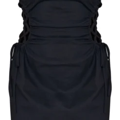 Robe Bustier Moulante Effet Lin Noir à Lacets Sur Les Côtés 9 Robe Bustier Moulante Effet Lin Noir à Lacets Sur Les Côtés -Pas Cher Robe Tendre Magasin 4f01f1bad237f58bae74a98d99644ceb1565399d cne1392 5