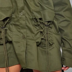 Robe Chemise Oversize En Maille Sergée Kaki à Poches Lacées 8 Robe Chemise Oversize En Maille Sergée Kaki à Poches Lacées -Pas Cher Robe Tendre Magasin 4f7e574f600163ef9bdca73dcaf4681eefaa29b9 cna3020 4